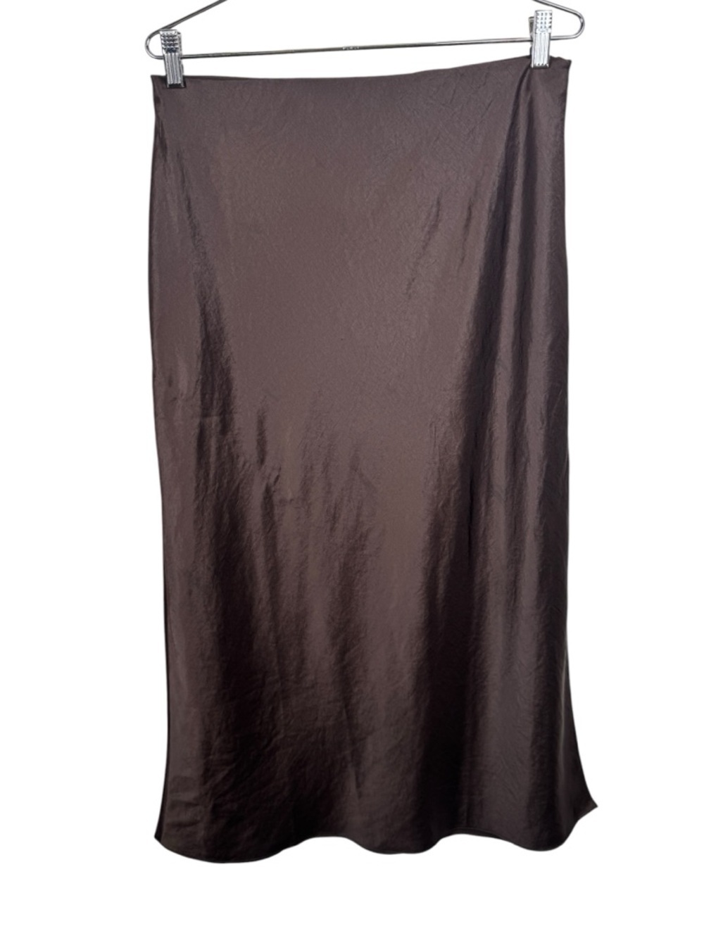Madewell Satin Maxi Slip Skirt in Cherry Wood, Size 10 - Picture 6 of 13